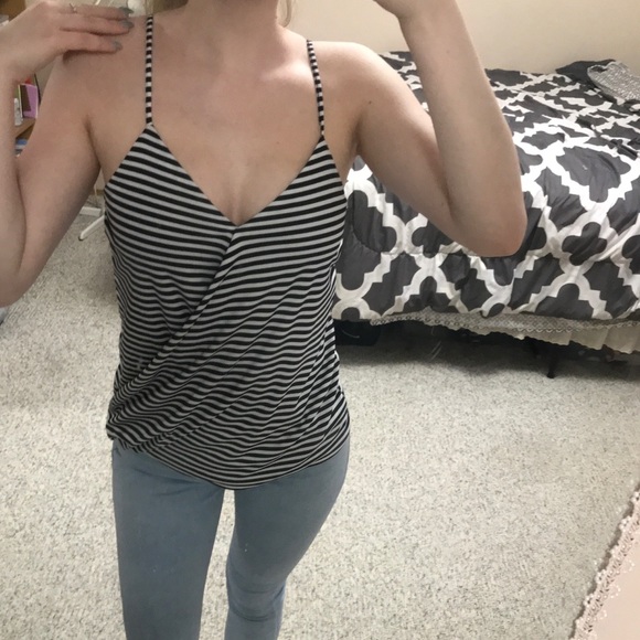 Black and White Striped Tank - Picture 4 of 4